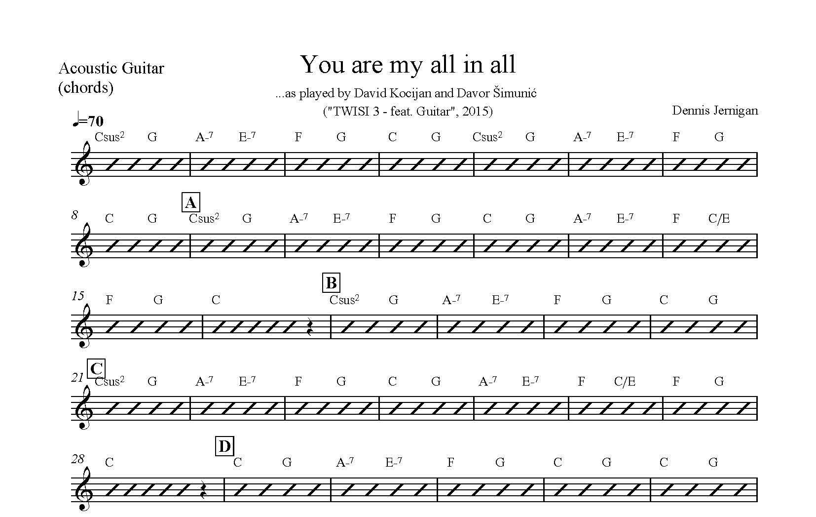 you are my all in all guitar chords pdf