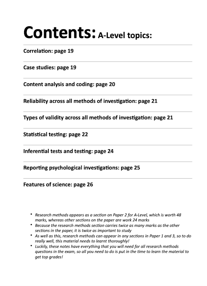 psychology research methods paper aqa