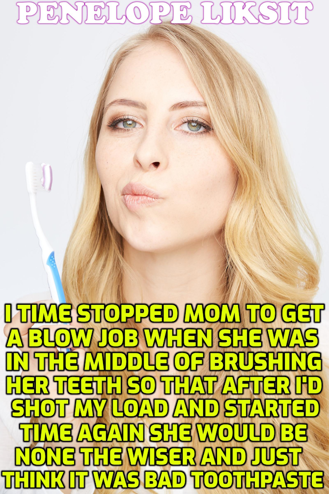 I Time Stopped Mom To Get A Blow Job When She Was In The Middle Of