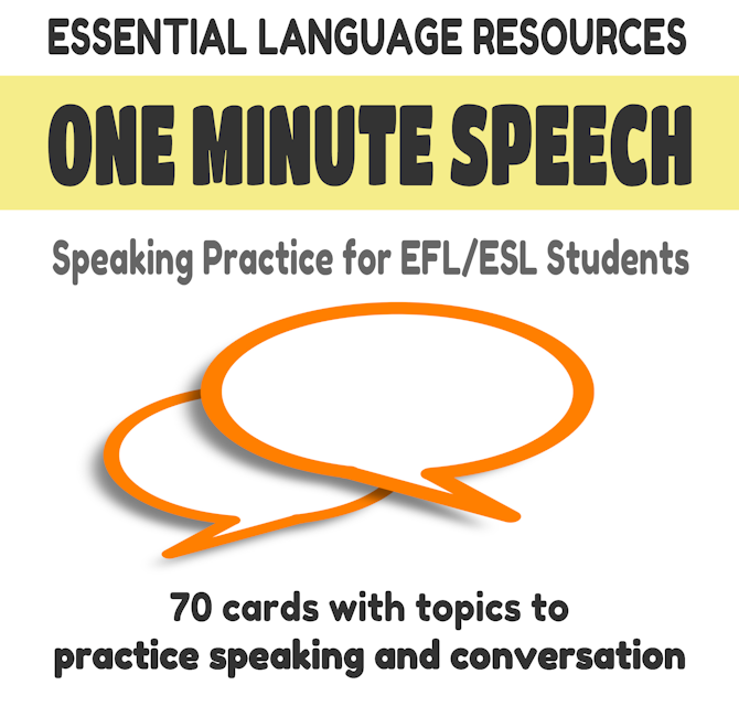 CARDS One Minute Speech TOPICS Payhip