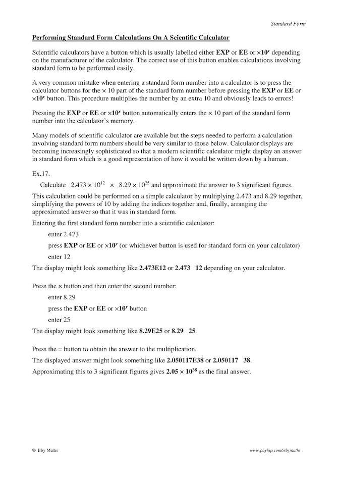 Standard Form Notes, Examples and Exercises Payhip