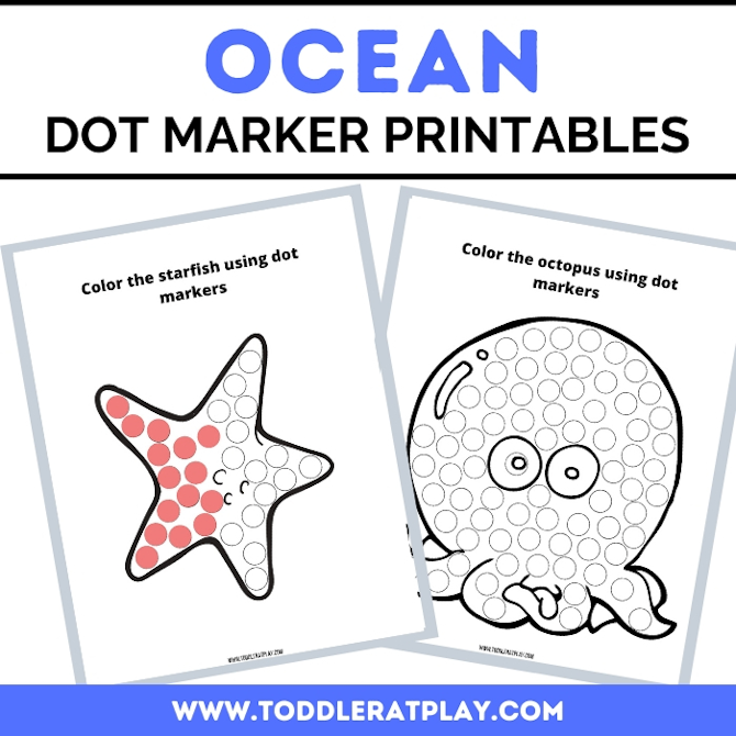 Ocean Dot Marker Printables - Payhip