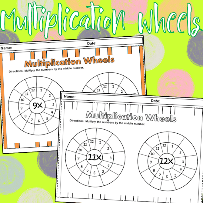 times tables multiplication wheels payhip