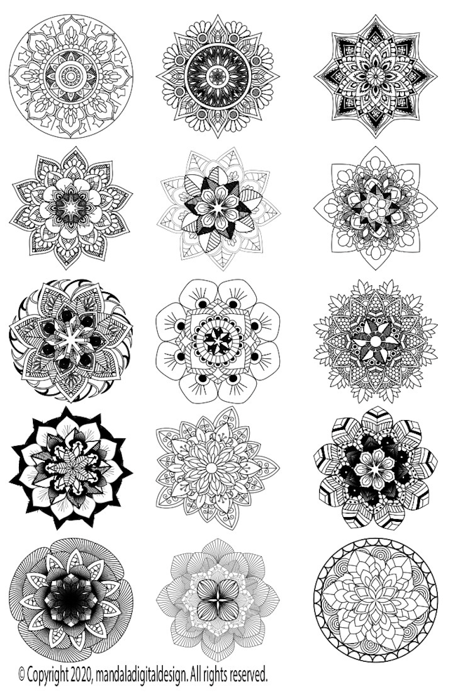 Download Mandala Flower Coloring Book 18 Pdf Pages Payhip
