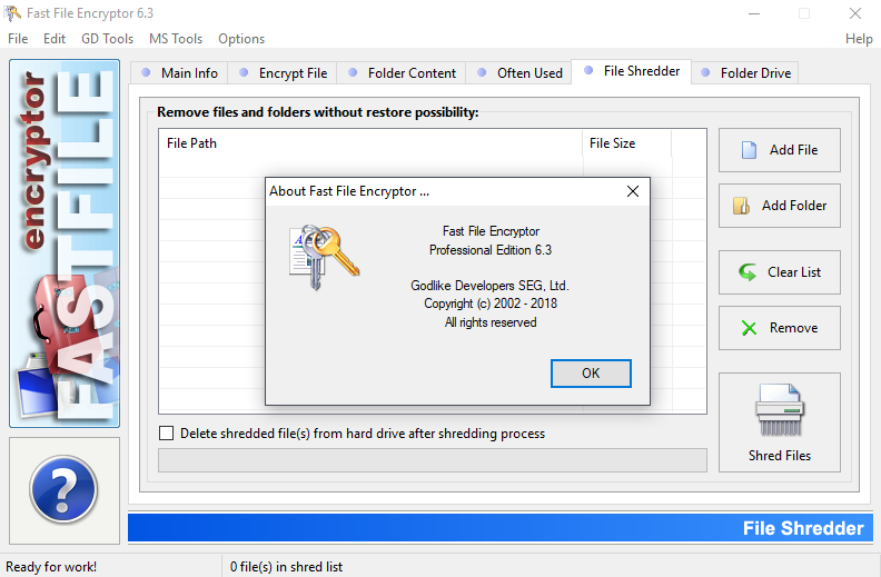 free Fast File Encryptor 11.7