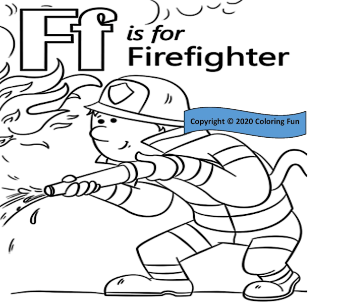 Printable Coloring Page, Alphabet Letter F - Payhip