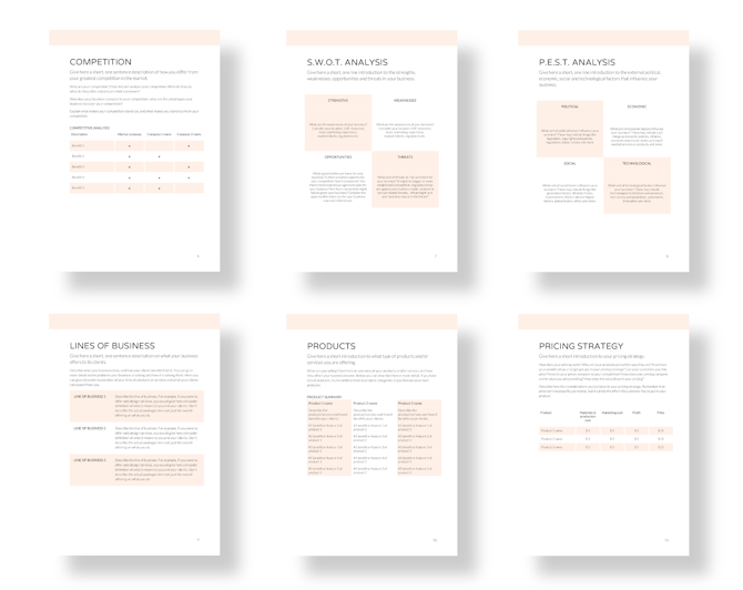 google doc templates business plan