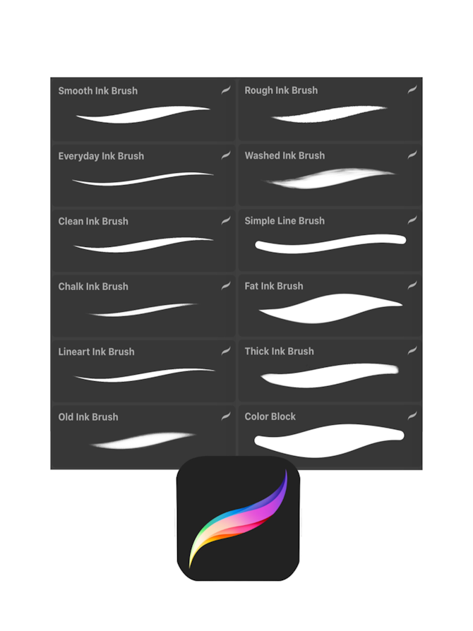 My 12 Essential Inking Brushes for Procreate Payhip