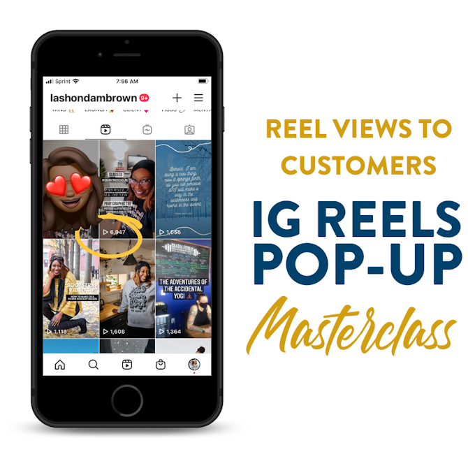 REEL VIEWS TO CUSTOMERS - IG Reels Pop-Up Masterclass - Payhip