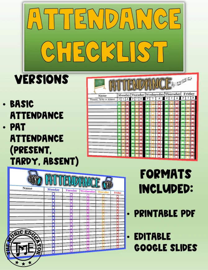 Attendance Checklist Payhip