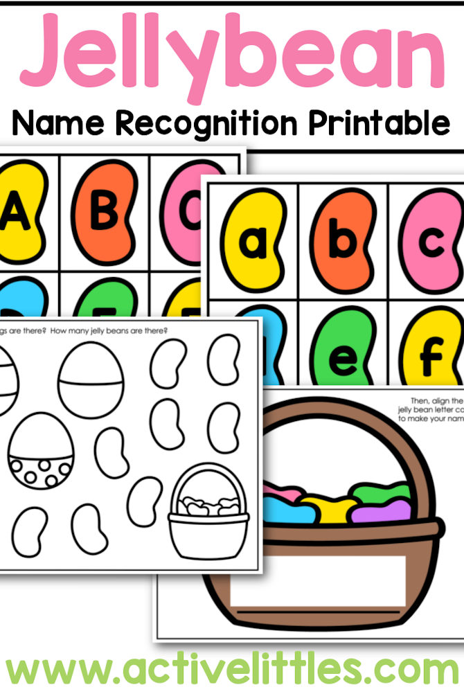 Jellybean Name Recognition Printable for Kids Payhip