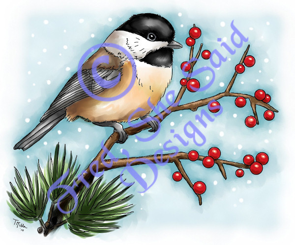 Winter Chickadee DIGI & COL - Payhip