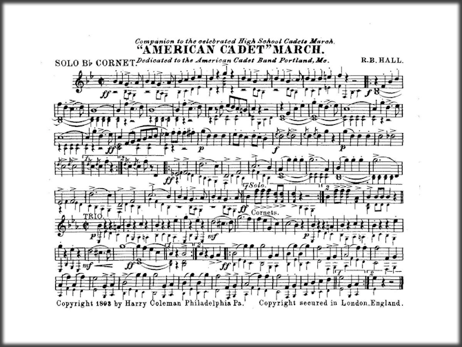 Marching Band Sheet Music American Cadet March by Robert Browne Hall
